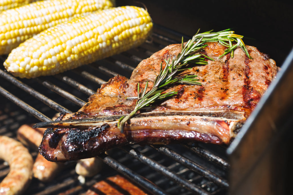 steak on a grill